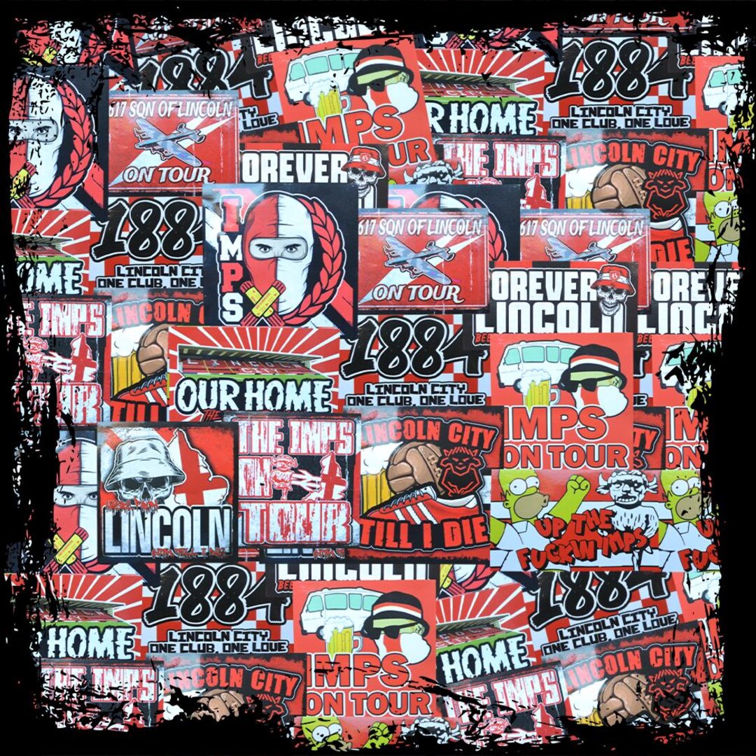 Lincoln City Mixed Bundle Ultras Stickers - Inspired by LCFC, Music ...