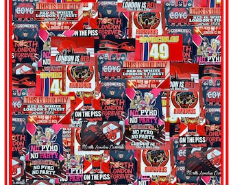 Arsenal Ultras Stickers | Various Sizes | North London | Gunners | Away Days | AFC | Gooners | Ashburton Army | Football