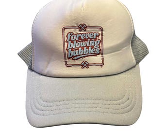 West Ham Inspired Mesh Trucker Hat – “Forever Blowing Bubbles” Football Cap - East London - Irons