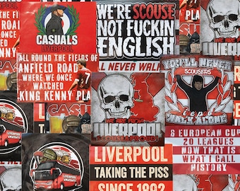 Pegatinas de los Ultras del Liverpool / Varios tamaños / Rojos / Casuales / Días de visita / Kopites / Cánticos / Anfield / Fútbol