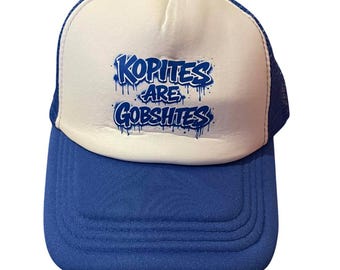 Everton Inspired Mesh Trucker Hat – “Kopites Are Gobshites” Football Banter Cap