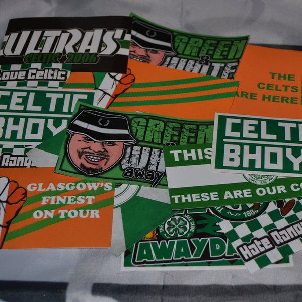 Mixed Bundle Celtic Stickers - Inspired by Scotland Ireland Music CFC Football Banter Green & White Ultras Casuals,