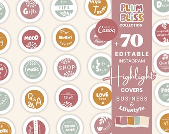Instagram hoogtepunt covers pastel modern boho kleurrijke iconen canva sjablonen bewerkbare heldere covers voor Instagram verhalen iconen PB1