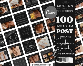 Minimalistisch zwart Instagram-bericht Sjablonen Modern mode Kleding Sieraden Zakelijk Product Shop E-commerce Inhoud Social media MM1