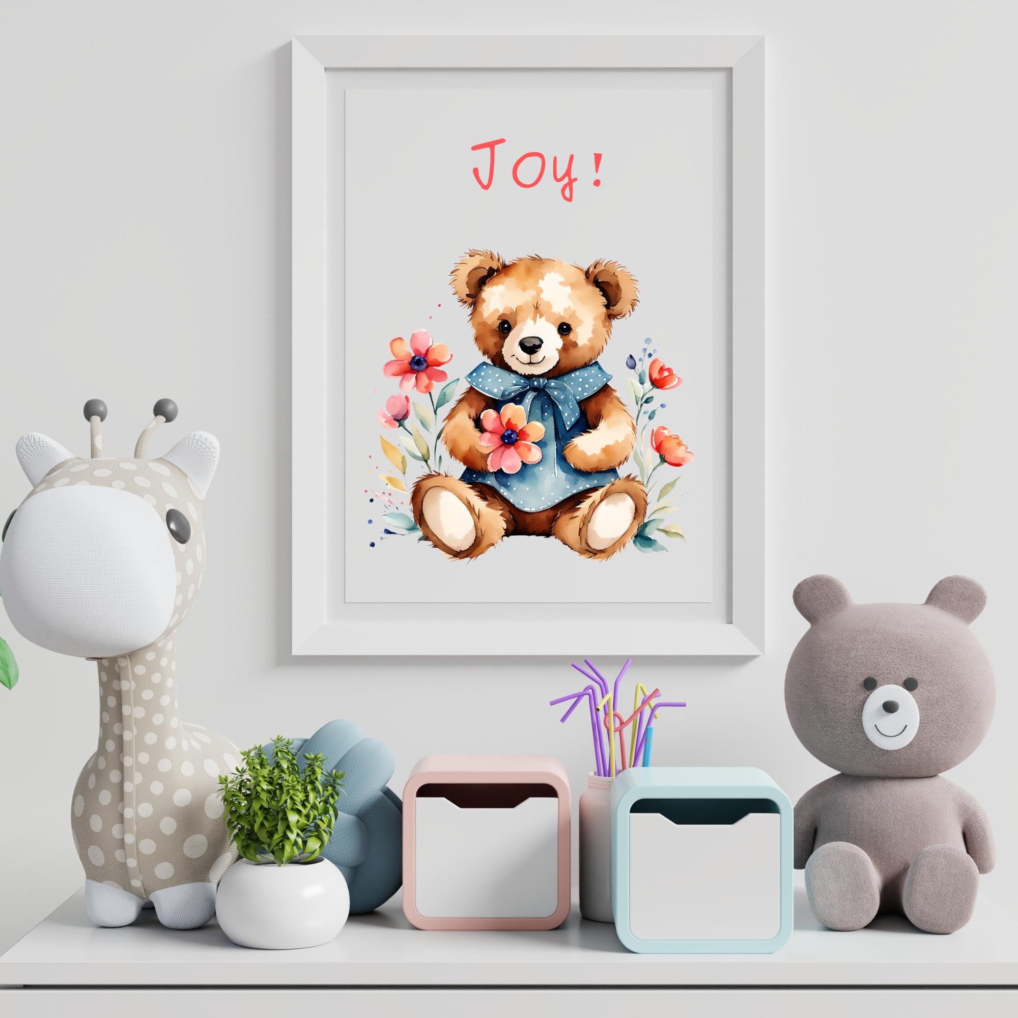 Floral Teddy Bear Clipart: Transparent PNG Bundle (digital Download) - Etsy
