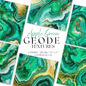 Appelgroen geode textuurpapier, vloeibare verf patroon agaat achtergronden, afdrukbaar marmer digitaal papier voor sublimatie, commercieel gebruik