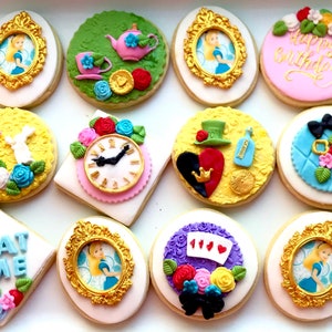 Alice in Wonderland  Cookies,Biscuits set of 12
