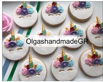 12 Unicorni, Biscotti per compleanno, Baby shower, Regalo di benvenuto per bambino o ragazza