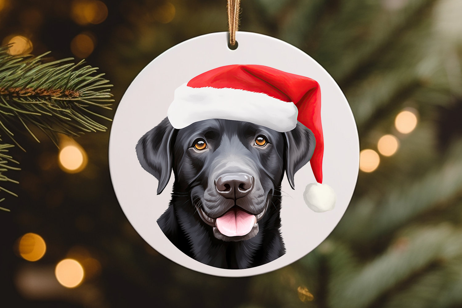 Christmas Black Labrador PNG Bundle Santa Hat Black Labrador ...