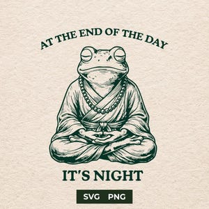Sarkastisk Zen Groda SVG T-shirt Design, Rolig Anti Citat Padda PNG