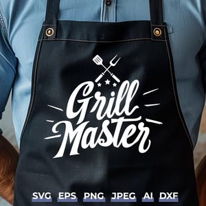 Grill Master SVG - BBQ Grill SVG File for Aprons and T-shirt