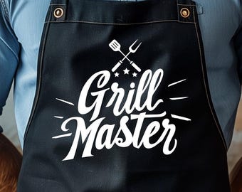 Grill Master SVG - BBQ Grill SVG File for Aprons and T-shirt