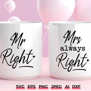 Herz & Heim® Paartassen Mr. Right & Mrs. Always Right – Personalisierte Tassen Für Pärchen