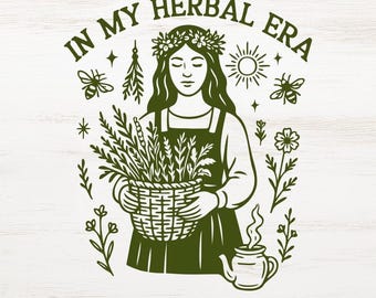 Herbal Era SVG: Green Witch Cottagecore Clipart (Digital Download)