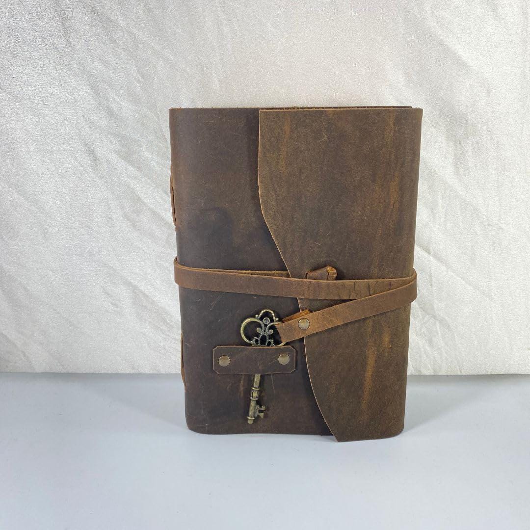 Vintage Leather Journal With Key Lock – Handmade Rustic Diary for ...