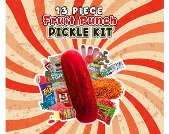 Fruit Punch Pickle Kit - 13 Pieces Included - In House Made Pickle TikTok Trend