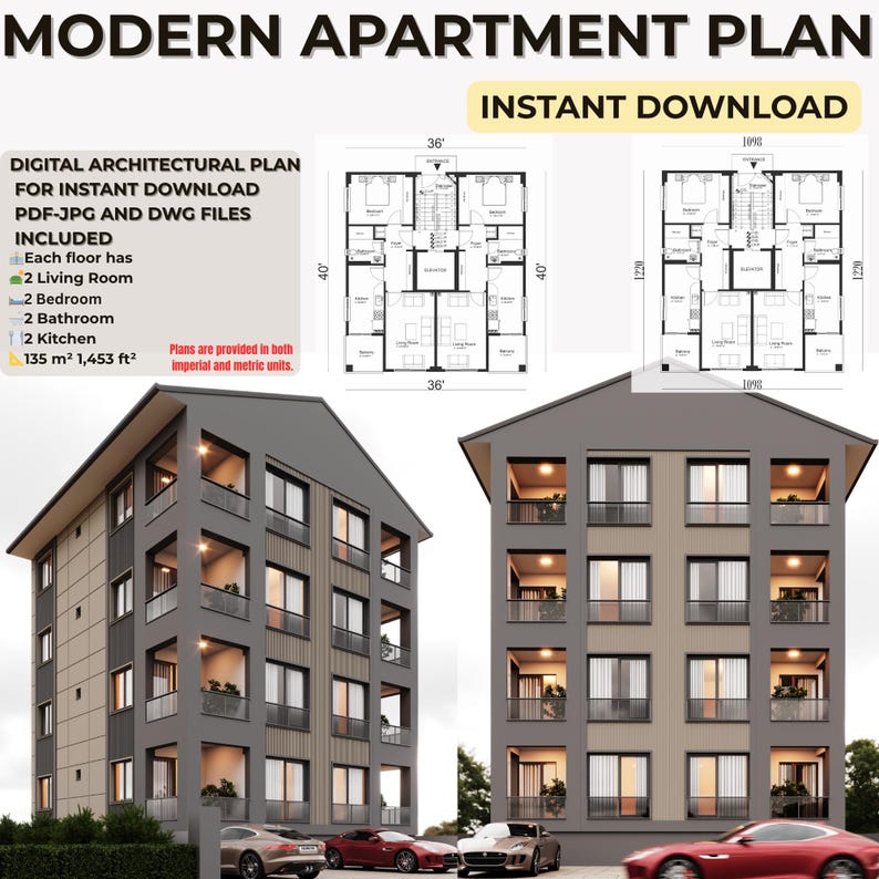Curated visual reference: Gallery Detail: 4 Story Modern Apartment Plan 8 Flats Modern Residence Pdf