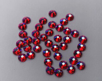 Swarovski Round Dental Rhinestones | Fuchsia AB | Various Sizes & Packs Available