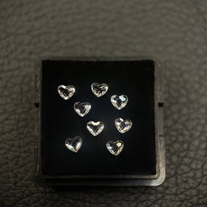 Heart Shaped Swarovski Dental Rhinestones | Silver | Various Packs Available