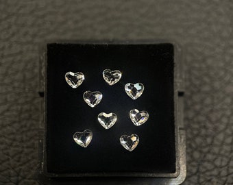 Heart Shaped Swarovski Dental Rhinestones | Silver | Various Packs Available