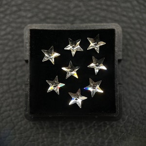 Strass dentais em formato de estrela Swarovski | Prata | Vários pacotes disponíveis