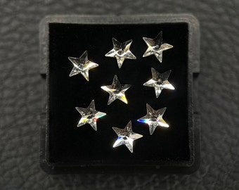 Swarovski Zahn-Strasssteine in Sternform | Silber | Verschiedene Packungen erhältlich