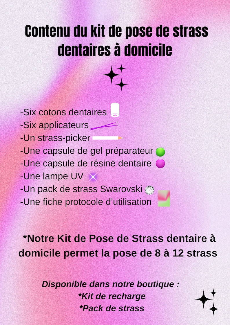 Kit de Pose de Strass Dentaire à Domicile image 3