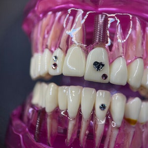 Strass Dentaires Swarovski en Forme de Cœur Argenté Divers Packs Disponibles image 3
