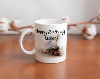 Personalised train mug