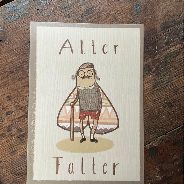 Postkarte „Alter Falter“