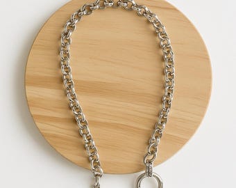 Gothic Charm Bracelet: Stainless Steel Key, Cross & Book - Vintage Style