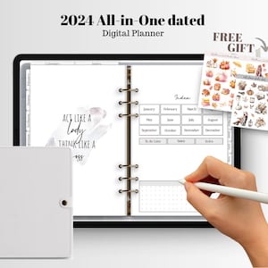 2024 All-in-one dated digital planner | Goodnotes Planner | iPad planner | FREE Planner download