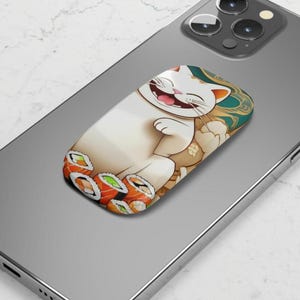 Lucky cat Phone Grip for maneki neko fan phone stand useful accessory gift under 20 for lucky cat lover phone gear practical gift cat lover