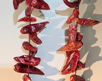 dried chili pepper strand rustic farmhouse garland hanging peppers southwest decor farmhouse dried citrus strand aromatic fruit decor