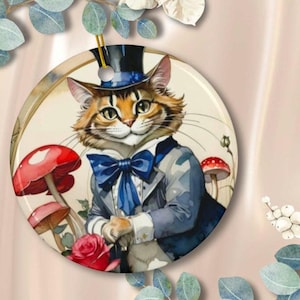 Cheshire cat ornament Alice in wonderland fan gift Cheshire cat lover gift literary inspired decor