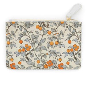 Pochette bohème fruit kaki trousse de maquillage de voyage floral petit sac à main cadeau pour elle porte-monnaie carte portefeuille femme cadeau petite pochette style asiatique