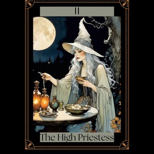 Halloween shirt v-neck Tee tarot card shirt the high priestess white witch tarot card