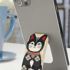 Lucky cat Phone Grip for maneki neko fan phone stand useful accessory gift under 20 for lucky cat lover phone gear practical gift cat lover