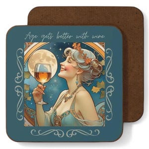 Untersetzer Geschenk für Wein-Liebhaber Geschenk für Wein-Fan Mitarbeiter Oberflächenschutz Wohnaccessoire Tischuntersetzer 5 Design Auswahlmöglichkeiten