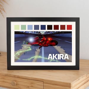 Akira Movie Poster | Colour Palette Poster | Minimalist Movie Poster | Anime Poster | Wall Art | Home Decor | Digital Art