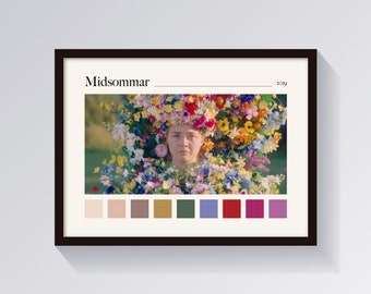 Midsommar Poster | Midsommar Movie Poster | Colour Palette Poster | Minimalist Movie Poster | A24 Poster | Wall Art | Home Decor