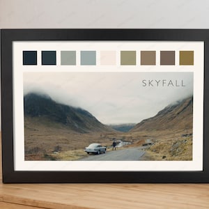 Skyfall Movie Poster | Colour Palette Poster | Minimalist Movie Poster | James Bond Poster | Wall Art | Home Decor