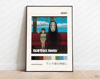 Spirited Away Movie Poster | Minimalist Ghibli Film Art (Digital Download)