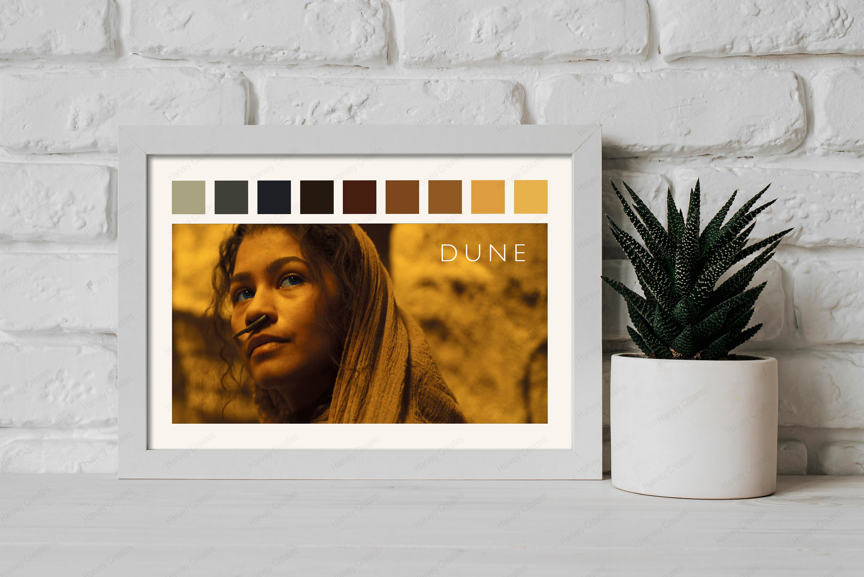 Dune Movie Poster Colour Palette Poster Minimalist Movie Poster Zendaya