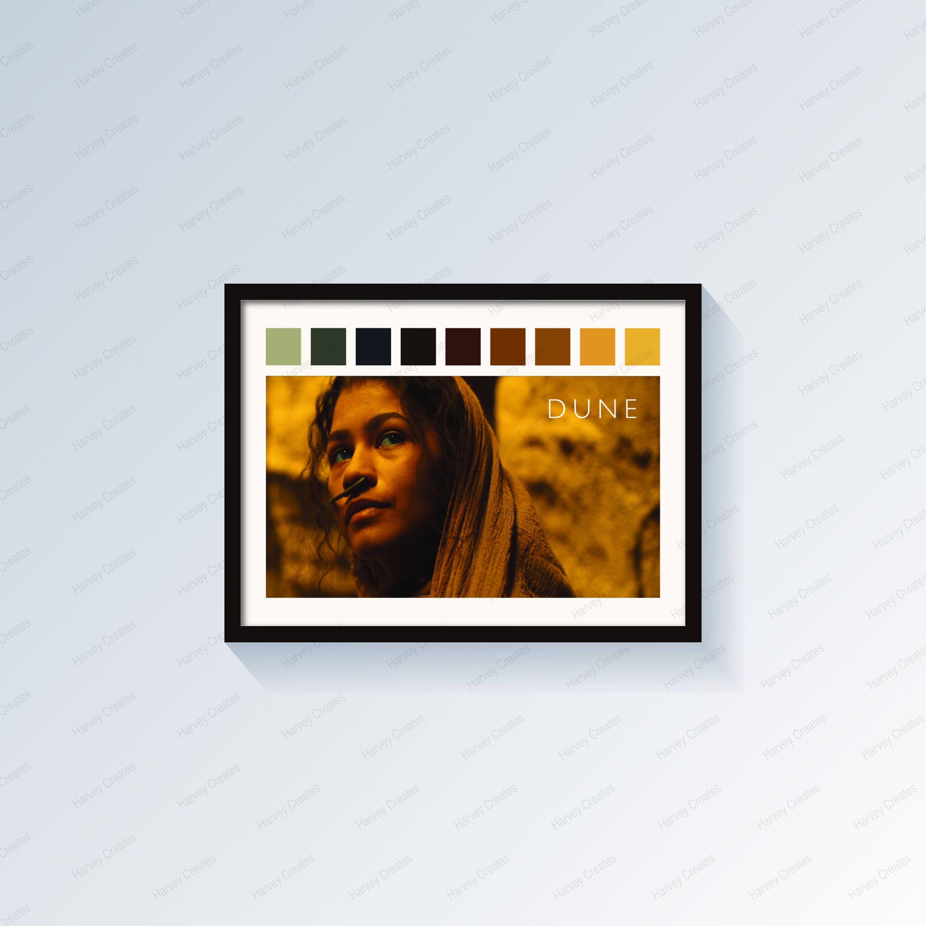 Dune Movie Poster Colour Palette Poster Minimalist Movie Poster Zendaya