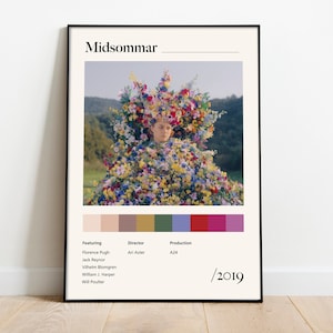 Midsommar Poster | Midsommar Movie Poster | Colour Palette Poster | Minimalist Movie Poster | A24 Poster | Wall Art | Home Decor | Digital