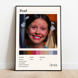 Pearl Movie Poster | Colour Palette Poster | Minimalist Movie Poster | A24 Poster | Wall Art | Home Decor | Digital Art