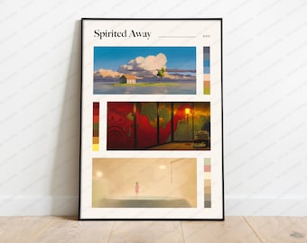 Spirited Away Color Palette Movie Poster | Studio Ghibli Wall Art (Digital Download)