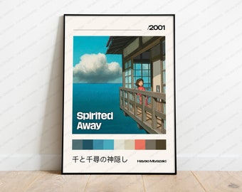 Spirited Away Movie Poster | Colour Palette Poster | Minimalist Movie Poster | Studio Ghibli Poster | Wall Art | Home Decor
