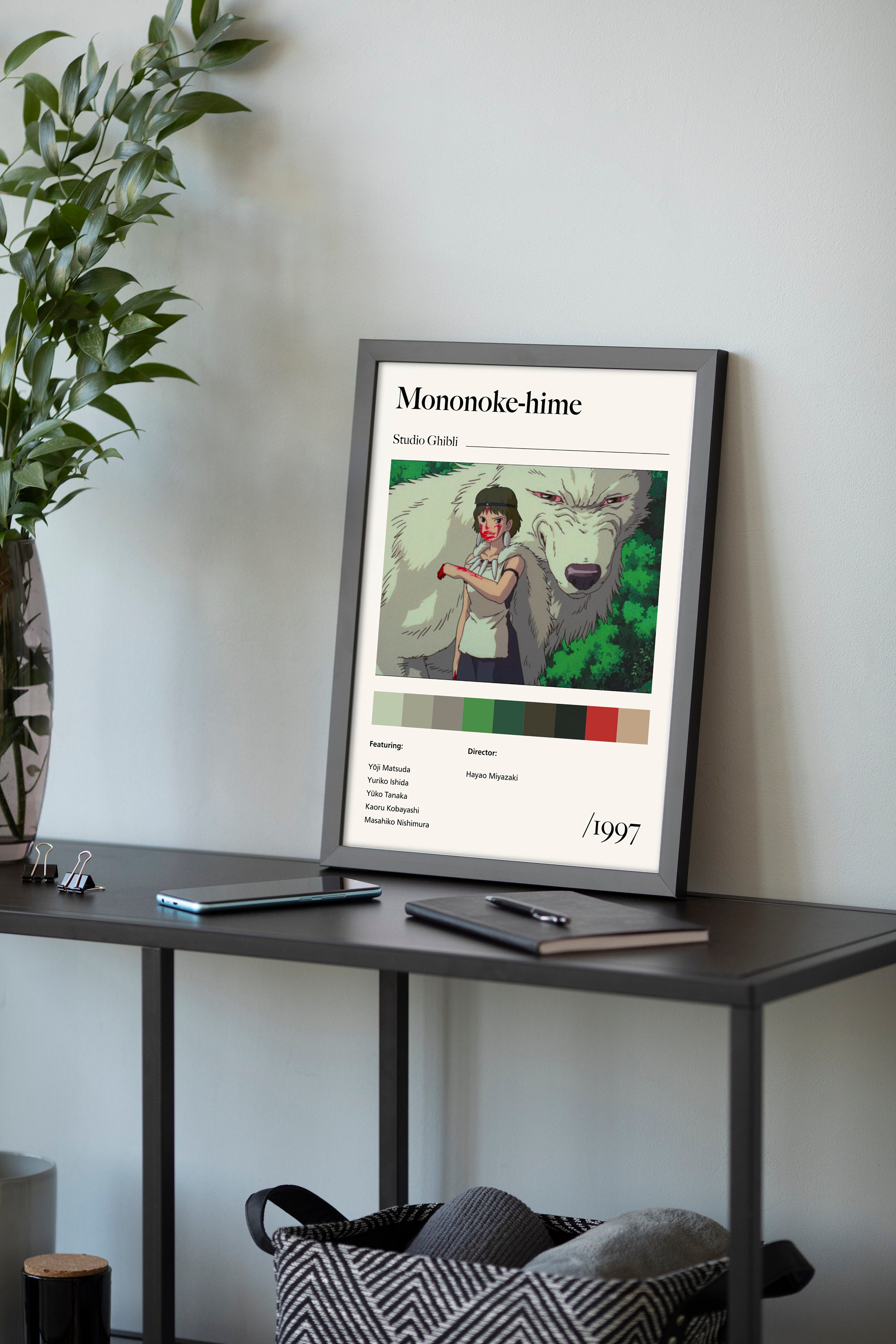 Mononoke-hime Movie Poster Princess Mononoke Movie Poster Colour ...